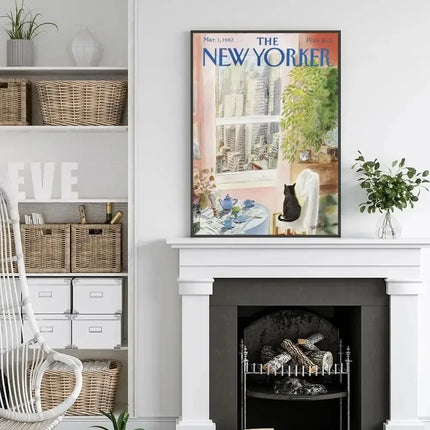 New Yorker Magazine Waterproof Canvas Poster - Vintage Editorial Wall Art