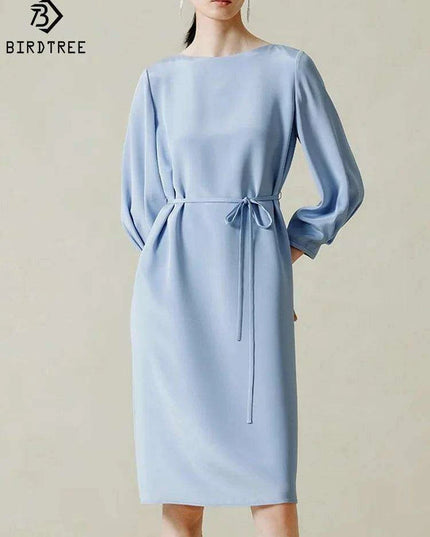 Elegant Silk Crepe Dress for Women - Perfect for Office and Parties - Spring Summer 2024 Collection
