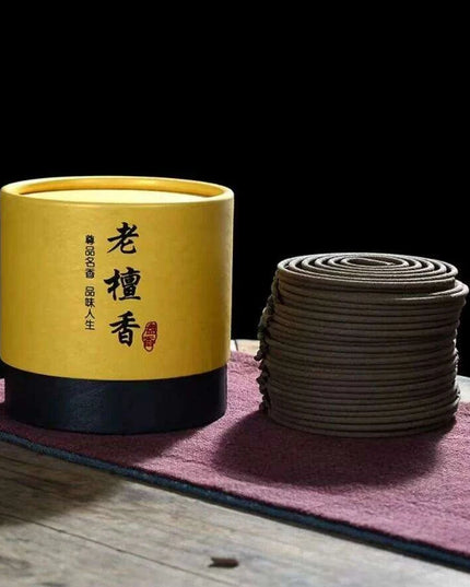 Natural Sandalwood Incense Coils - 4 Hour Air Purifying Fragrance for Home and Bedroom Decor (48 Pieces)