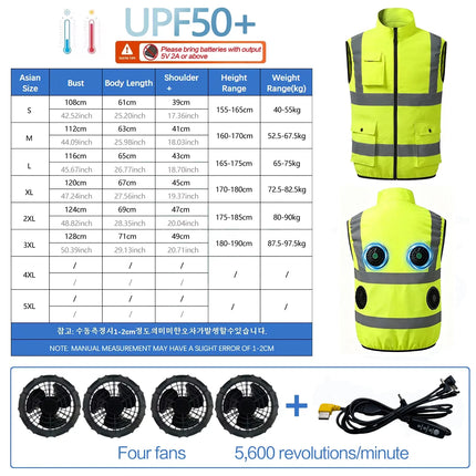 Chuxuan Summer Cooling Jacket with Fan & Sun Protection for Men/Women