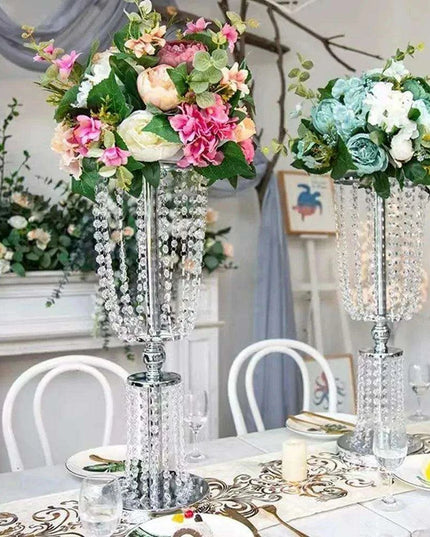Elegant Crystal Acrylic Bridal Centerpiece Set - Luxurious Table Decor Collection