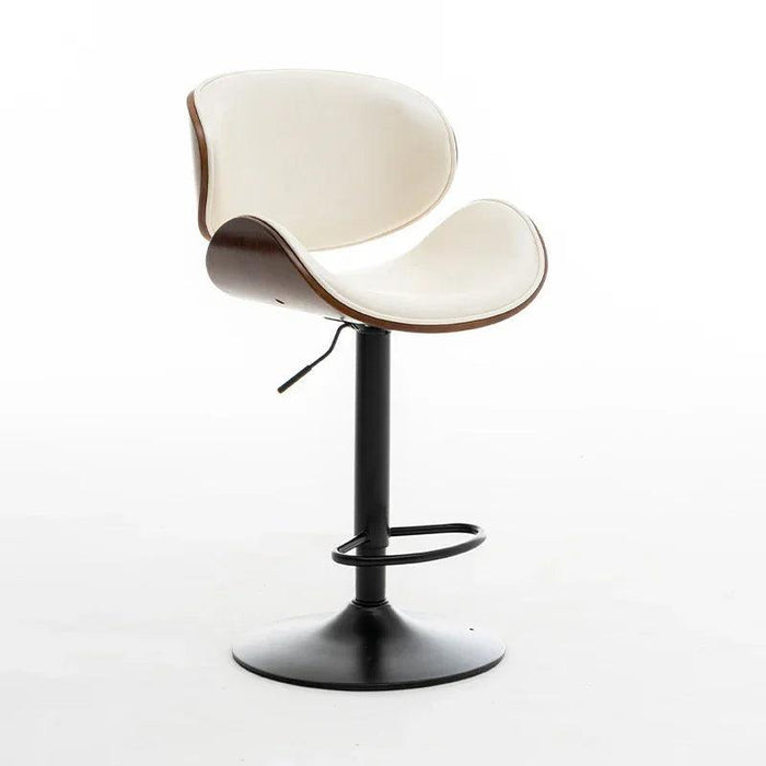 Chic Adjustable Genuine Leather Bar Stool - Stylish Modern Comfort Solution
