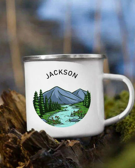 Customizable Enamel Camping Mugs for Memorable Outdoor Experiences - Personalized Coffee and Beer Cups