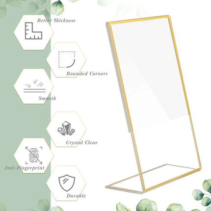 Stylish Gold Acrylic Display Holder Set for Multipurpose Showcasing