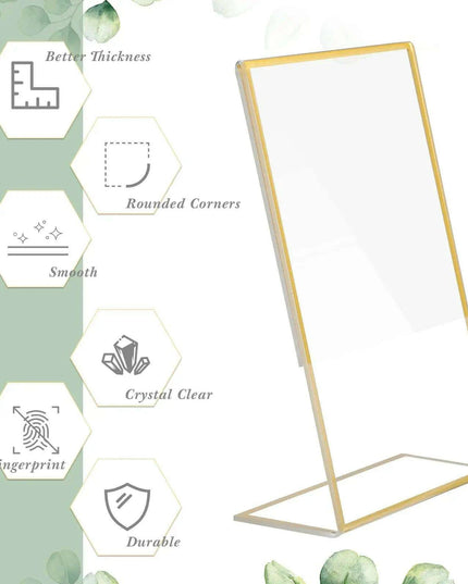 Stylish Gold Acrylic Display Holder Set for Multipurpose Showcasing