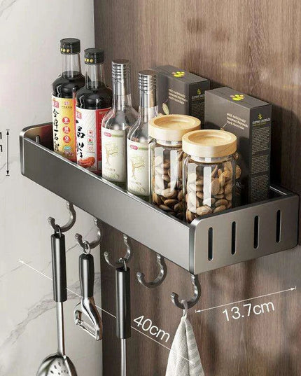 Space-Saving Aluminum Kitchen Shelf System
