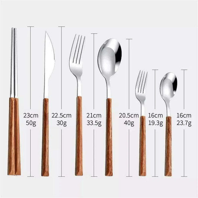 16-Piece Korean Stainless Steel Flatware Set