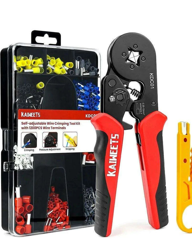 Precision Adjustable Crimping Tool Set with Quick Release Mechanism for Versatile Ferrules