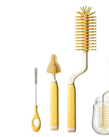 Ultimate Silicone Brush Set for Impeccable Baby Bottle and Pacifier Hygiene
