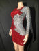 Radiant Crystal Elegance: Red Sequin Sheath Mini Dress for Unforgettable Nights