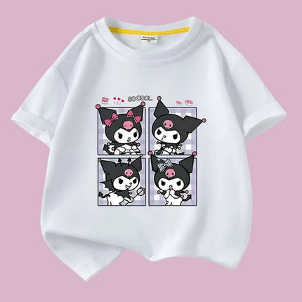 Kuromi Summer Cartoon T-Shirt for Kids - Fun Anime Tee for Warm Weather