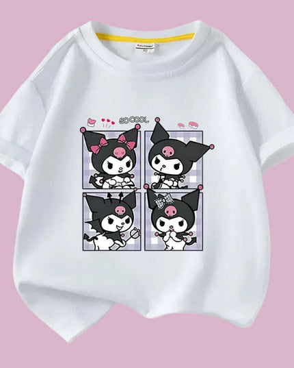 Kuromi Summer Cartoon T-Shirt for Kids - Fun Anime Tee for Warm Weather