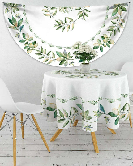 Chic 63-Inch Waterproof Dining Tablecloth: Wrinkle-Free Polyester Elegance