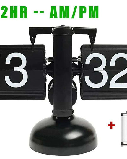 Digital Flip Clock with Automatic Page Turning - Stylish Home Décor with Battery Included