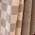 Customized French Retro Checkerboard Jacquard Curtain For Living Room Bay Window