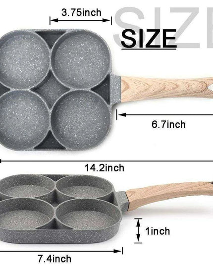 Maifan Stone Coated 4-Compartment Frying Pan: The Perfect Tool for Health-Conscious Cooking