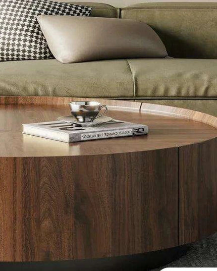 Elegant Customizable Round Wood Coffee Table for Luxurious Home Interiors