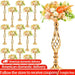 Sophisticated Gold Metal Floral Displays - 20-Piece Wedding Centerpiece Set