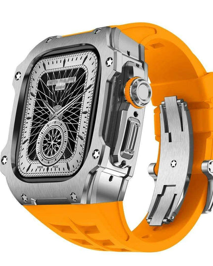 Premium 49mm Stainless Steel Apple Watch Case and Band - Redefine Your Elegance