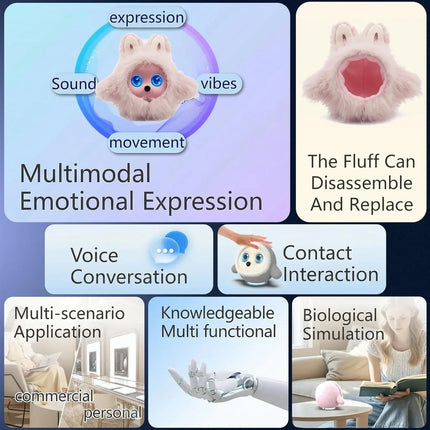 XIETONGPO AI Smart Robotic Pet - Voice Conversation & Touch Sensing