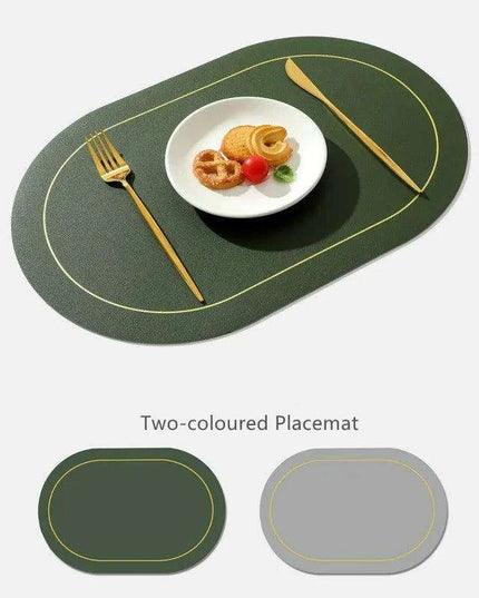 Elegant PVC Leather Table Mats - Modern & Functional