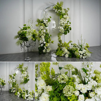 Artificial Flower Row – Rose, Hydrangea & Delphinium | Wedding & Event Decor