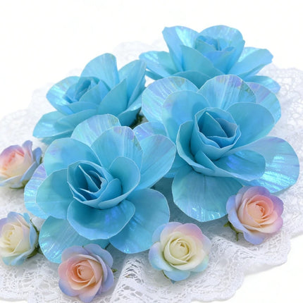 50CM Laser Illusion Rose Home Furnishing Living Room Dining Table Deco