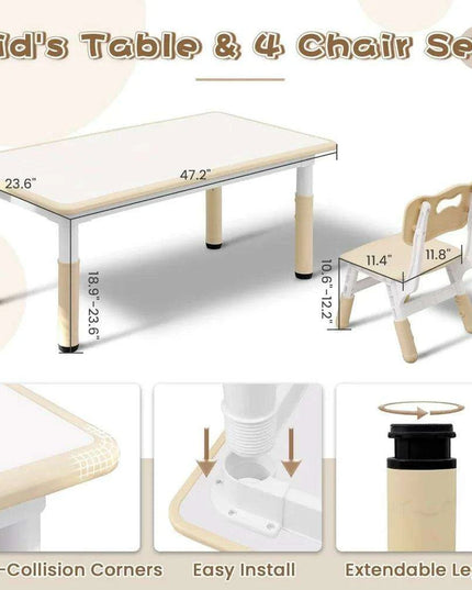 Children's Study Desk and Chair Set - Premium Learning Furniture for Kids