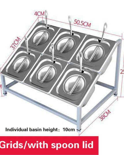 Milk Tea Shop Organizational Marvel: Multi-Grid Portion Basin Rack for Streamlined Efficiency