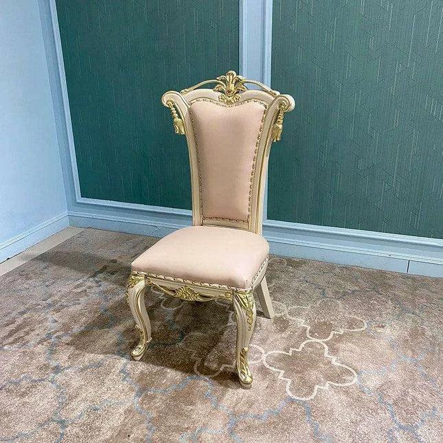 Elegant Neoclassical Solid Wood Dining Set for 8 with Charming European Flair