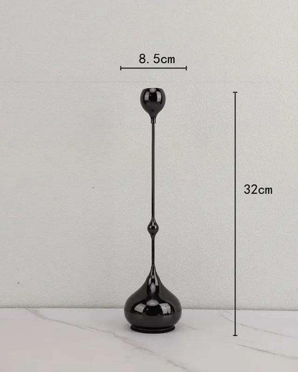 Contemporary Silver Teardrop Candle Holder for Elegant Home Decor