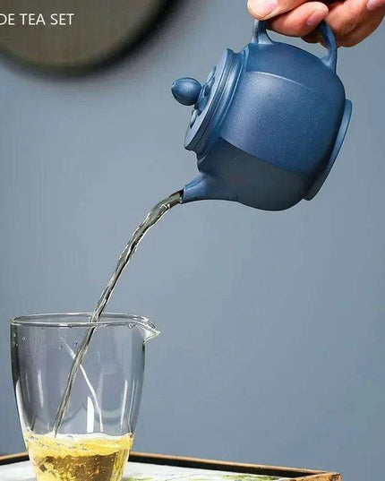 Handcrafted 240ml Yixing Purple Clay Teapot with Built-in Filter - Perfect for Oolong & Black Tea Ceremonies