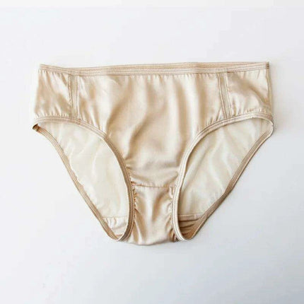 Luxe Mulberry Silk Lace-Trimmed Mid Rise Briefs for Women