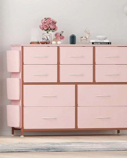 Elegant 10-Drawer Makeup Vanity with Side Pockets and Superior Stability