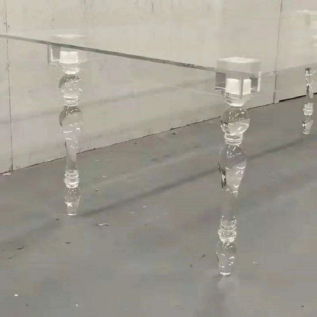 Sophisticated Transparent Acrylic Banquet Table - Perfect for Weddings and Large Events