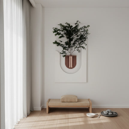 Hydroponics Decorative Wall Lamp with Living Plant Art
