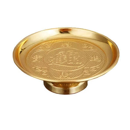 Elegant Lotus Metal Offering Dish for Spiritual Serenity and Home Decor