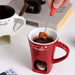 Elegant Ceramic Fondue Set with Butter Warmer for Decadent Dipping Experiences