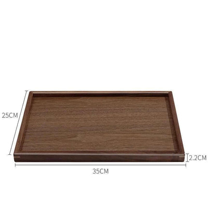 Nordic Elegance Black Walnut Serving Tray - Perfect for Hosting Teas and Fruits