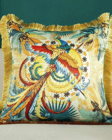 Retro Chic Lumbar Cushion Cover for Elegant Home Styling