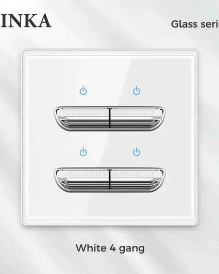 Elegant LED Crystal Glass Light Switch Panel - Versatile Multi-Gang Control System