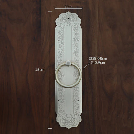 Antique Brass Cabinet Pull Ornamental Pattern Single Hole Handle for C