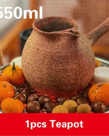 Artisanal Clay Tea Brewing Set with Handcrafted Justice Cup for an Elevated Experience