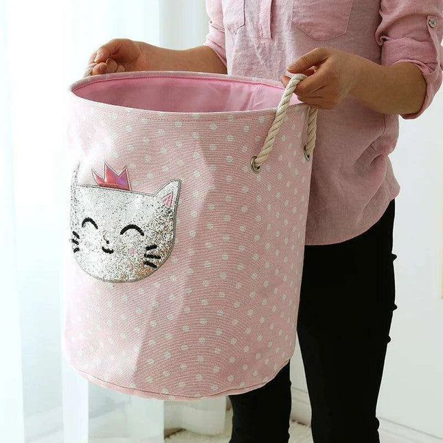 Chic Collapsible Canvas Storage Bin for Kids