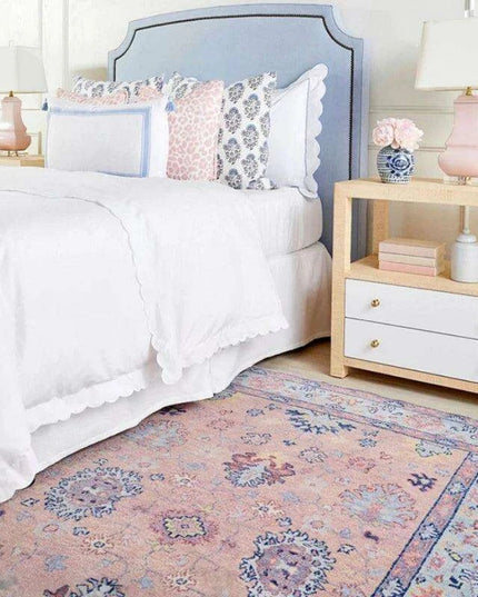 Elegant Vintage Pink French-Inspired Large Area Rugs for a Luxurious Home