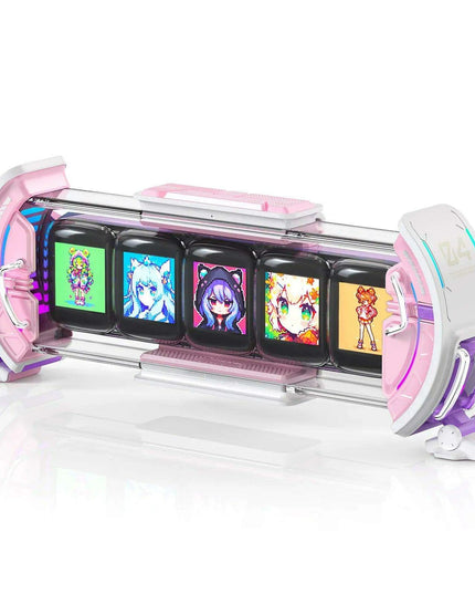 Pixel Paradise Divoom Times Gate Digital Clock for Gamers | Creative Display & Social Media Hub (Pink)