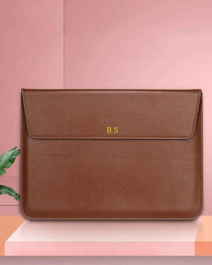 Sleek PU Leather Laptop Sleeve - Compatible with MacBook and Huawei - Chic Tech Accessory for Everyday Use