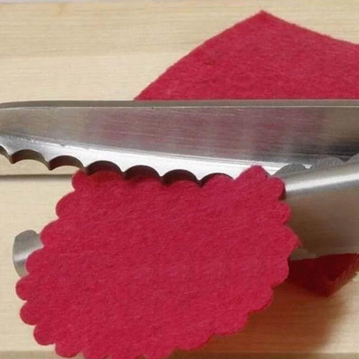 Precision Wave Lace Crafting Scissors - Premium Stainless Steel for Sewing and DIY Projects