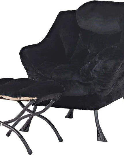 Elegant Lounge Chair Ensemble with Ottoman and Storage Compartment