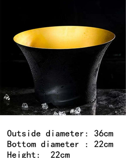 Elegant Stainless Steel Deer Head Beverage Chiller - Premium Ice Bucket